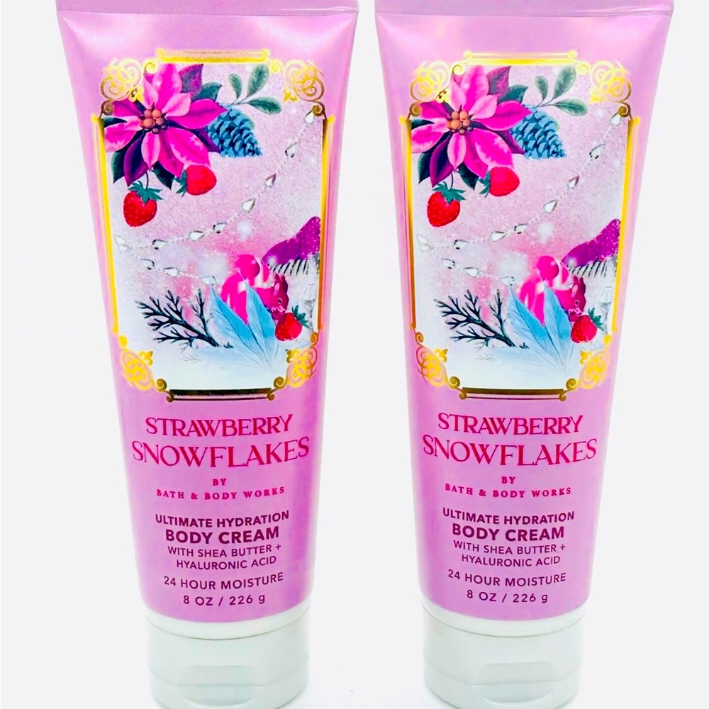 2 New🍓❄️Strawberry Snowflakes❄️🍓 Body Creams